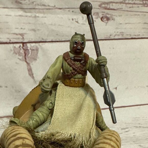 1998 Star Wars Power of the Force Bantha with Tusken Raider & Gaffi Stick Hasbro - Picture 6 of 11